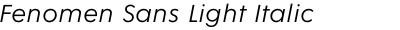 Fenomen Sans Light Italic